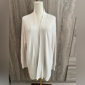 LULULEMON Cream Wool-Blend Knit Open Cardigan Duster Size 6